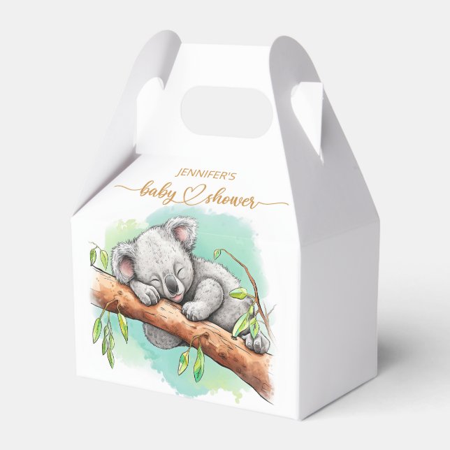 Favoritruta för Baby Koala Baby Shower Presentaskar (Framsidan Sidan)