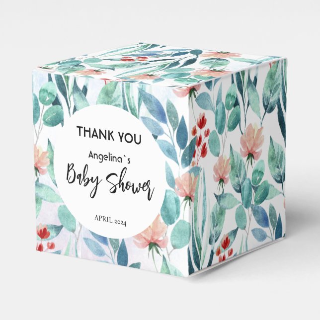 Favoritruta för babydusch med söt design. presentaskar (Framsidan Sidan)