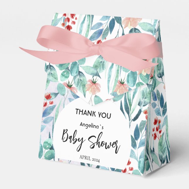 Favoritruta för babydusch med söt design. presentaskar (Framsidan Sidan)