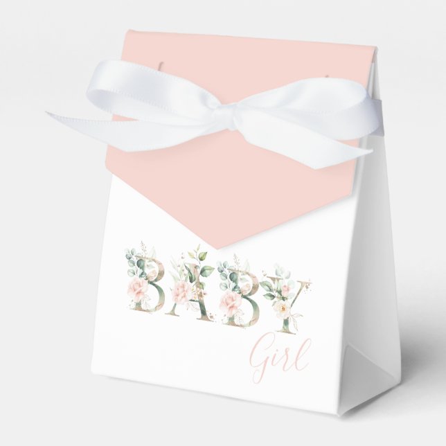 Favoritruta för babyvy för elegantens Rosa Blommig Presentaskar (Framsidan Sidan)