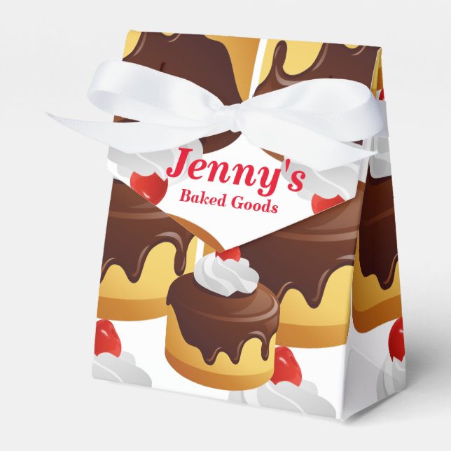 Favoritruta för bakade varor, Anpassningsbar Tält Presentaskar (Framsidan Sidan)