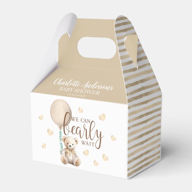 Favoritruta för Barly Wait Brown Baby Shower Presentaskar (Baksidan Sidan)