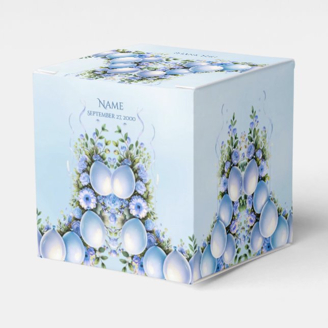 Favoritruta för blå bubblor presentaskar (Framsidan Sidan)