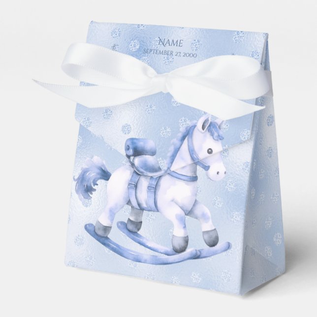 Favoritruta för blå Rocking Horse Presentaskar (Framsidan Sidan)