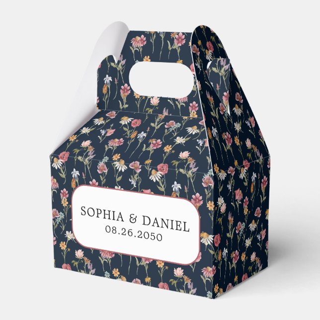 Favoritruta för Blåblommiga blommor Presentaskar (Framsidan Sidan)