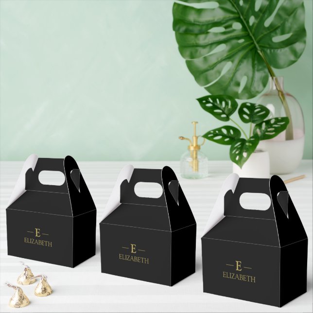 Favoritruta för Black & Guld Monogram Presentaskar (Multipel)