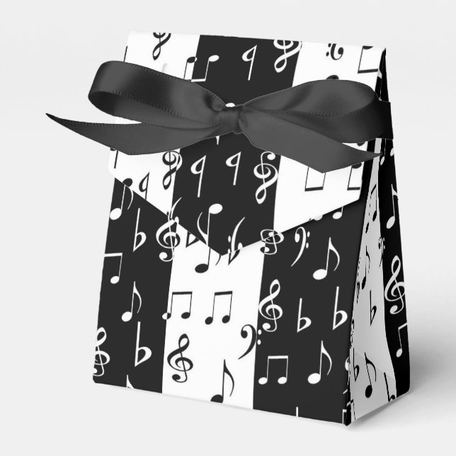 Favoritruta för Black & White Musical Rand Tält Presentaskar (Framsidan Sidan)
