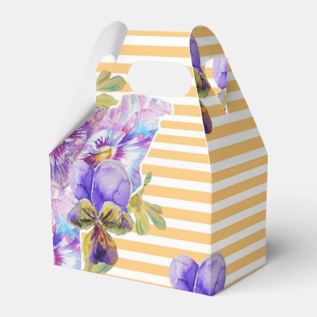 Favoritruta för Blommigt för Rand i Gult shabby ch Presentaskar (Framsidan Sidan)