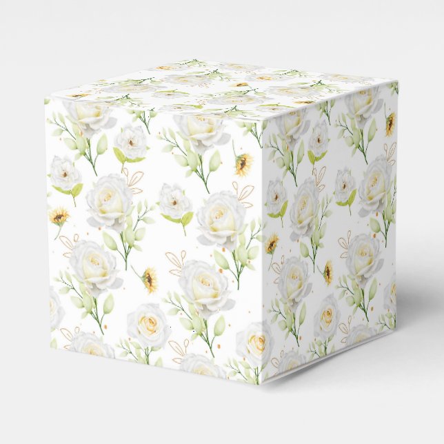 Favoritruta för blommigt Skriv ut part Presentaskar (Framsidan Sidan)
