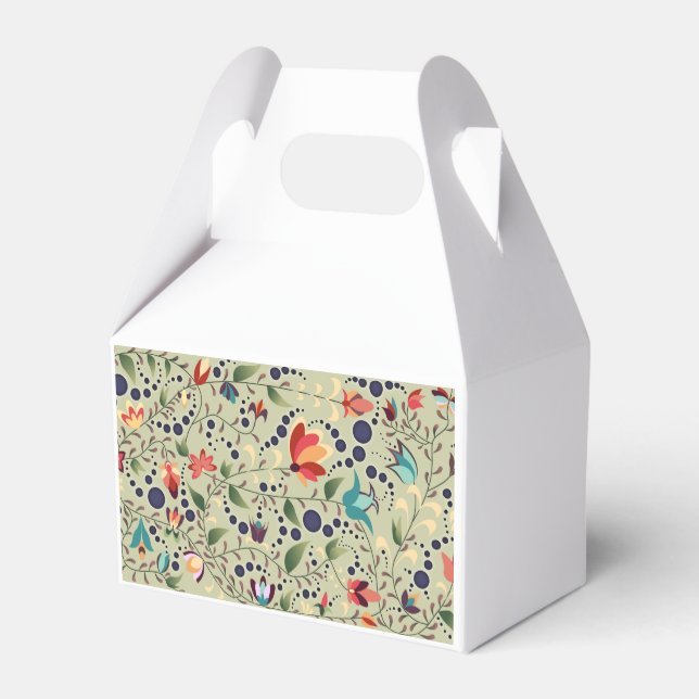 Favoritruta för Blommönstret elegant Presentaskar (Baksidan Sidan)