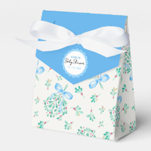 Favoritruta för Blue Mistletoe Baby Shower Presentaskar