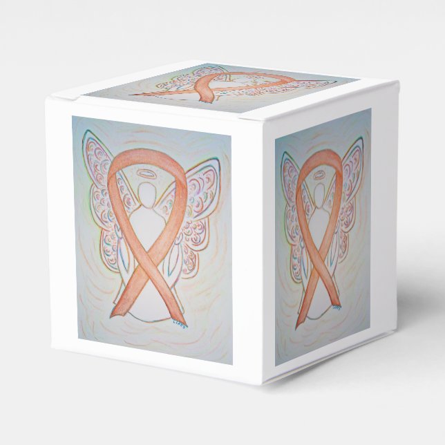 Favoritruta för Bright Guld Awareness Ribbon Angel Presentaskar (Framsidan Sidan)