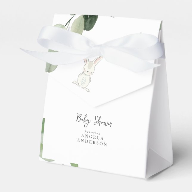 Favoritruta för Bunny Baby Shower-Tack Presentaskar (Framsidan Sidan)