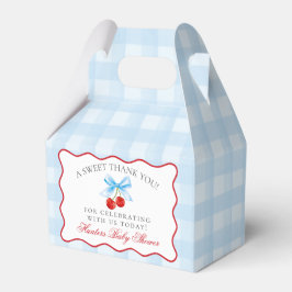 Favoritruta för Cherry Sweet Blue Coquette Baby Sh Presentaskar