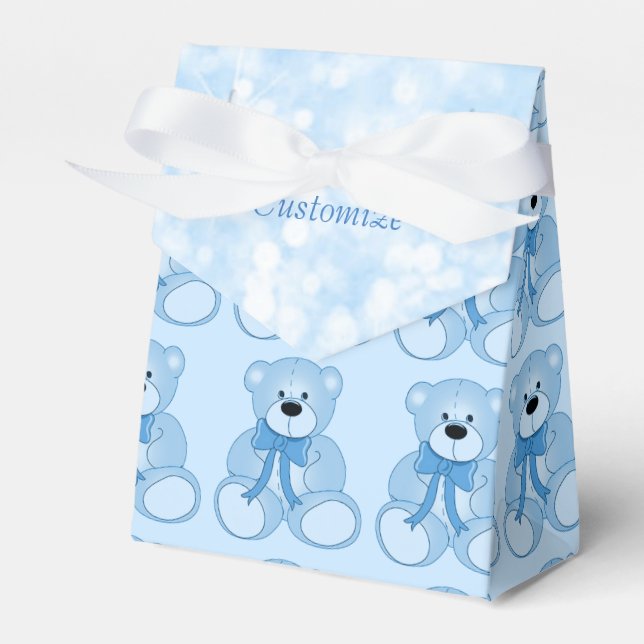 Favoritruta för Cute Blue Nalle Mönster Presentaskar (Framsidan Sidan)