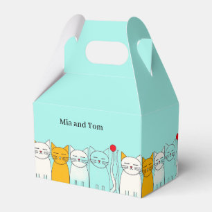 Favoritruta för Cute Cat par part - Anpassningsbar Presentaskar