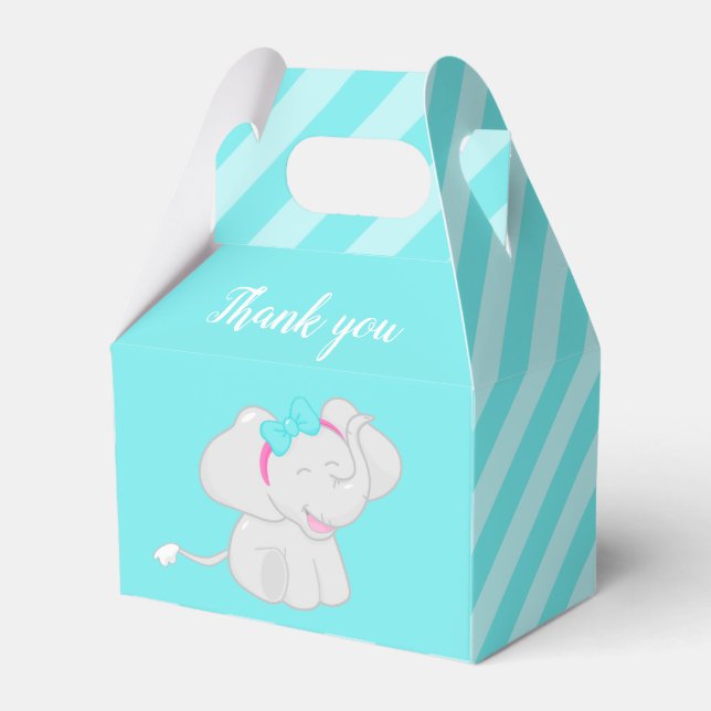 Favoritruta för Cute Elephant Birthday Presentaskar (Framsidan Sidan)