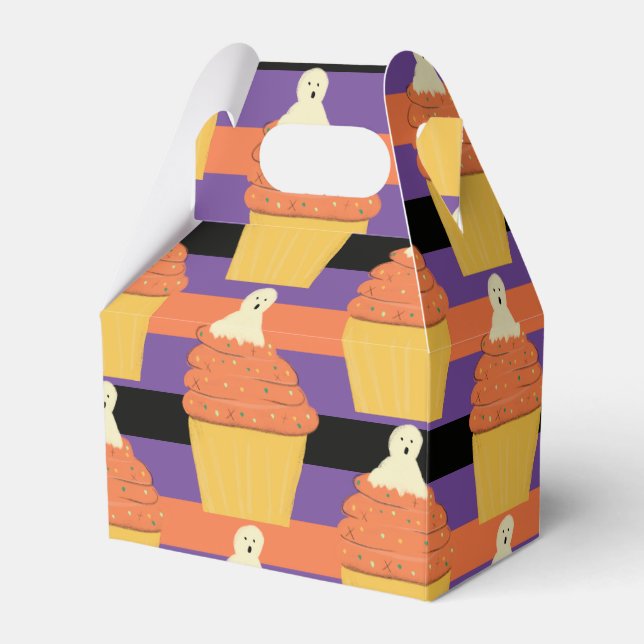 Favoritruta för Cute Ghost Cupkaka Halloween fest Presentaskar (Framsidan Sidan)