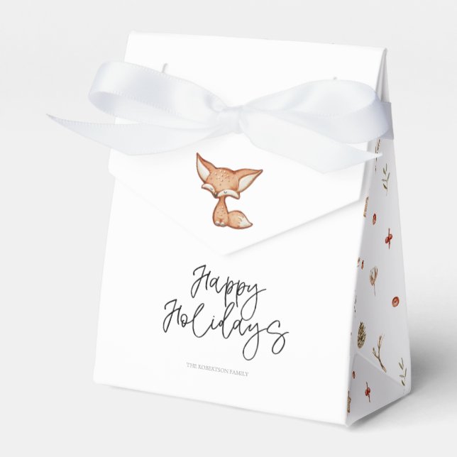 Favoritruta för Cute Gingertea Fox-Helgdag Presentaskar (Framsidan Sidan)
