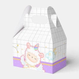Favoritruta för Cute Llama Unicorn Rainbow Party Presentaskar