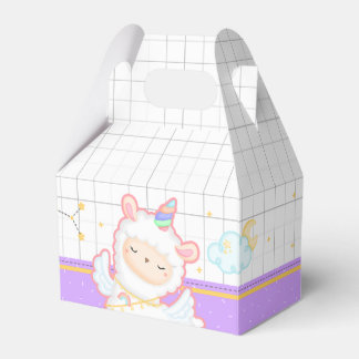 Favoritruta för Cute Llama Unicorn Rainbow Party Presentaskar