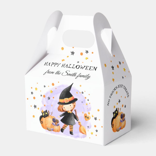 Favoritruta för Cute Witch Halloween Presentaskar (Framsidan Sidan)