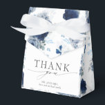 Favoritruta för dammblått och marint Blommigt-bröl Presentaskar<br><div class="desc">Eleganten Dusty Blue och Navy blåa blommor tack för att du beställer lådor</div>