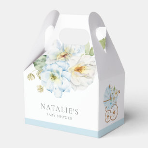 Favoritruta för elegant blått Blommigt Pojke Presentaskar