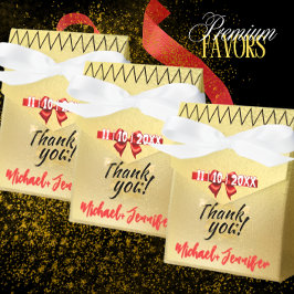 Favoritruta för elegant Guld-bröllop med anpassade Presentaskar