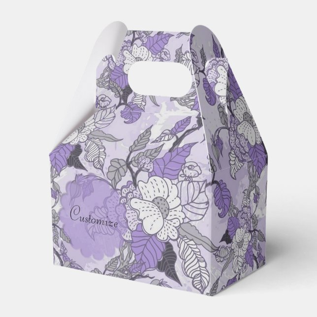 Favoritruta för elegant Lavender & White Blommigt Presentaskar (Framsidan Sidan)