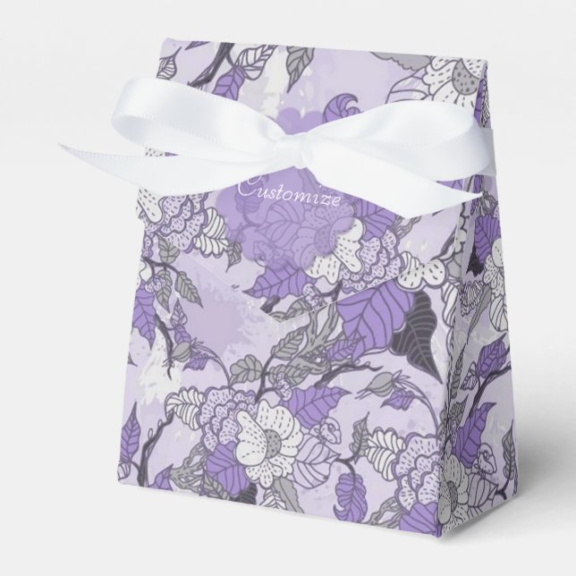 Favoritruta för elegant Lavender & White Blommigt  Presentaskar (Framsidan Sidan)