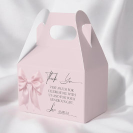 Favoritruta för elegant Rosa Bow Baby Shower Presentaskar