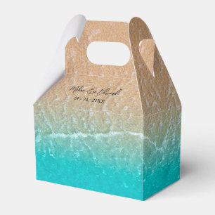 Favoritruta för elegant Tropiskt Beach-bröllop Presentaskar
