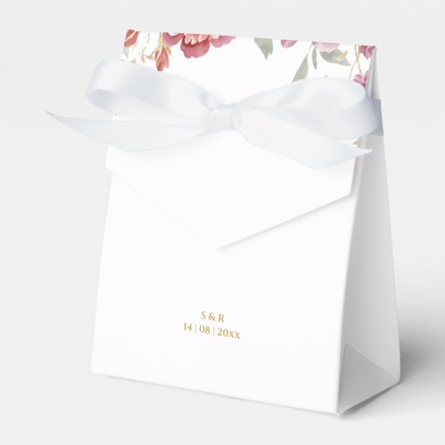 Favoritruta för elegantens blommor och Guld-bröllo Presentaskar (Framsidan Sidan)