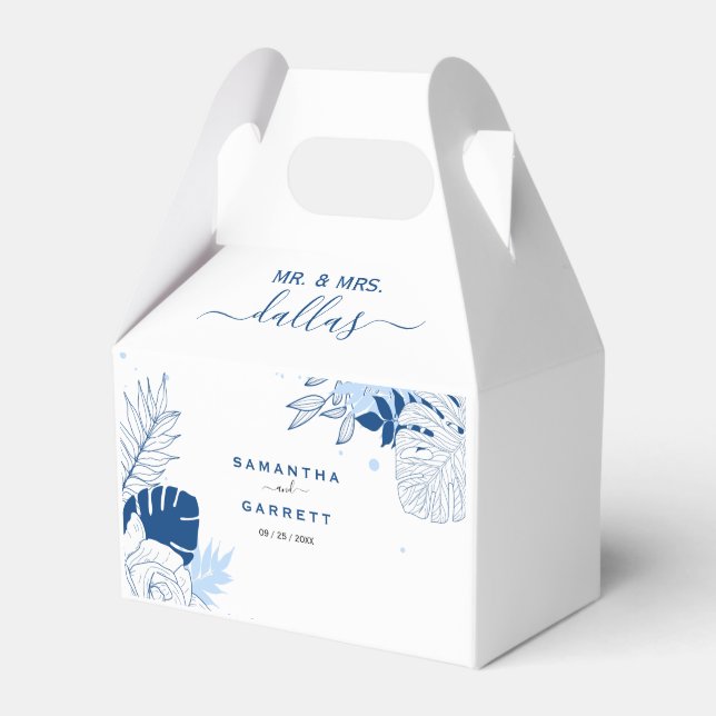 Favoritruta för exotiska Löv - vit bakgrund Presentaskar (Framsidan Sidan)