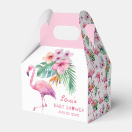 Favoritruta för Flamingo Baby Shower - Tropical Ro Presentaskar
