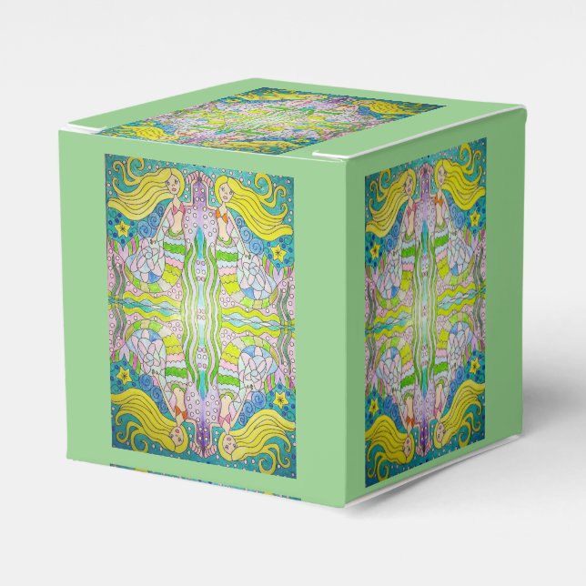 Favoritruta för Födelsedagsfest av sjöjungfru Presentaskar (Framsidan Sidan)