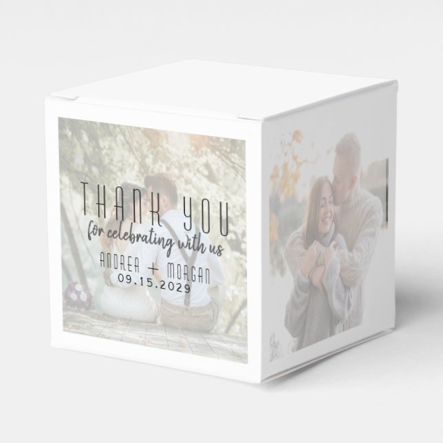 Favoritruta för fotokollage bröllop presentaskar (Framsidan Sidan)