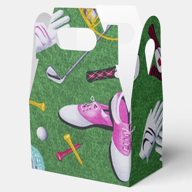 Favoritruta för Girly Golf Mönster Presentaskar (Öppnad)