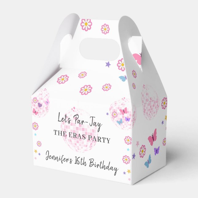 Favoritruta för Groovy Disco Eras-Födelsedagsfest Presentaskar (Framsidan Sidan)