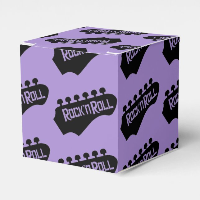 Favoritruta för Guitar Mönster-kub i rock and roll Presentaskar (Framsidan Sidan)