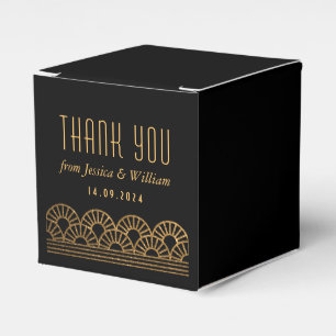 Favoritruta för guld Art Deco-bröllop Presentaskar