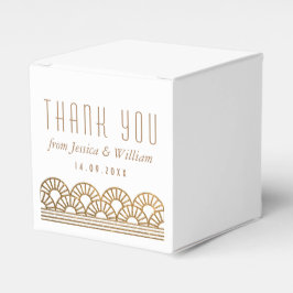 Favoritruta för guld Art Deco-bröllop Presentaskar