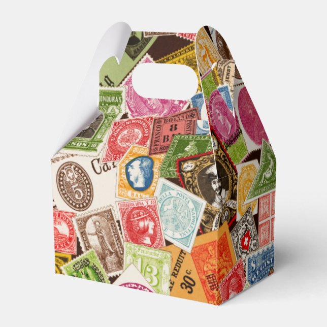 Favoritruta för hämtning av frimärke presentaskar (Baksidan Sidan)