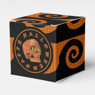 Favoritruta för Happy halloween Glitter-skullkub Presentaskar