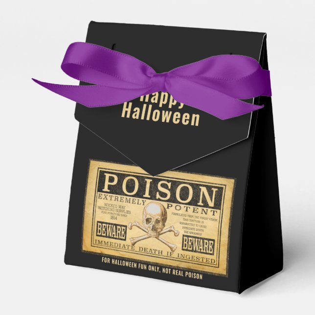 Favoritruta för happy halloween "POISON" Presentaskar (Framsidan Sidan)