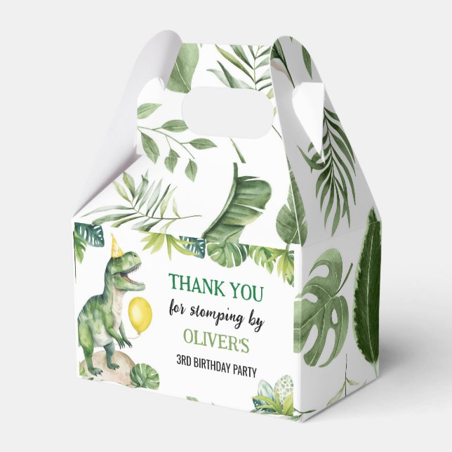 Favoritruta för inosauurs för första Födelsedagsfe Presentaskar (Framsidan Sidan)