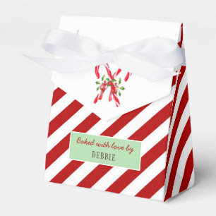 Favoritruta för julcookie i candy cane presentaskar