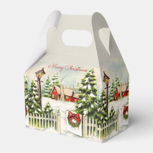Favoritruta för Julrött hus Lantern Gräs Träd Presentaskar