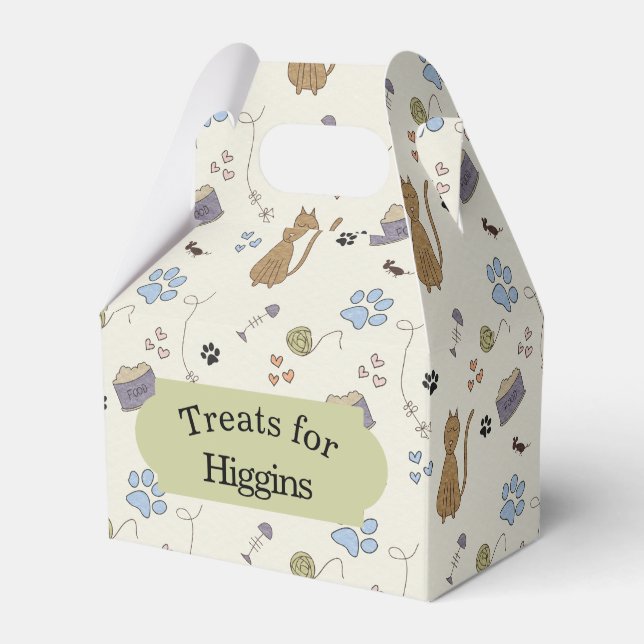 Favoritruta för kattunge-behandlingar presentaskar (Framsidan Sidan)